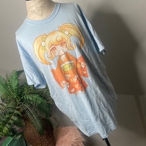 Danganronpa 2 Hiyoko Saionji XL Light Blue Short Sleeve T Shirt w/ Kimono